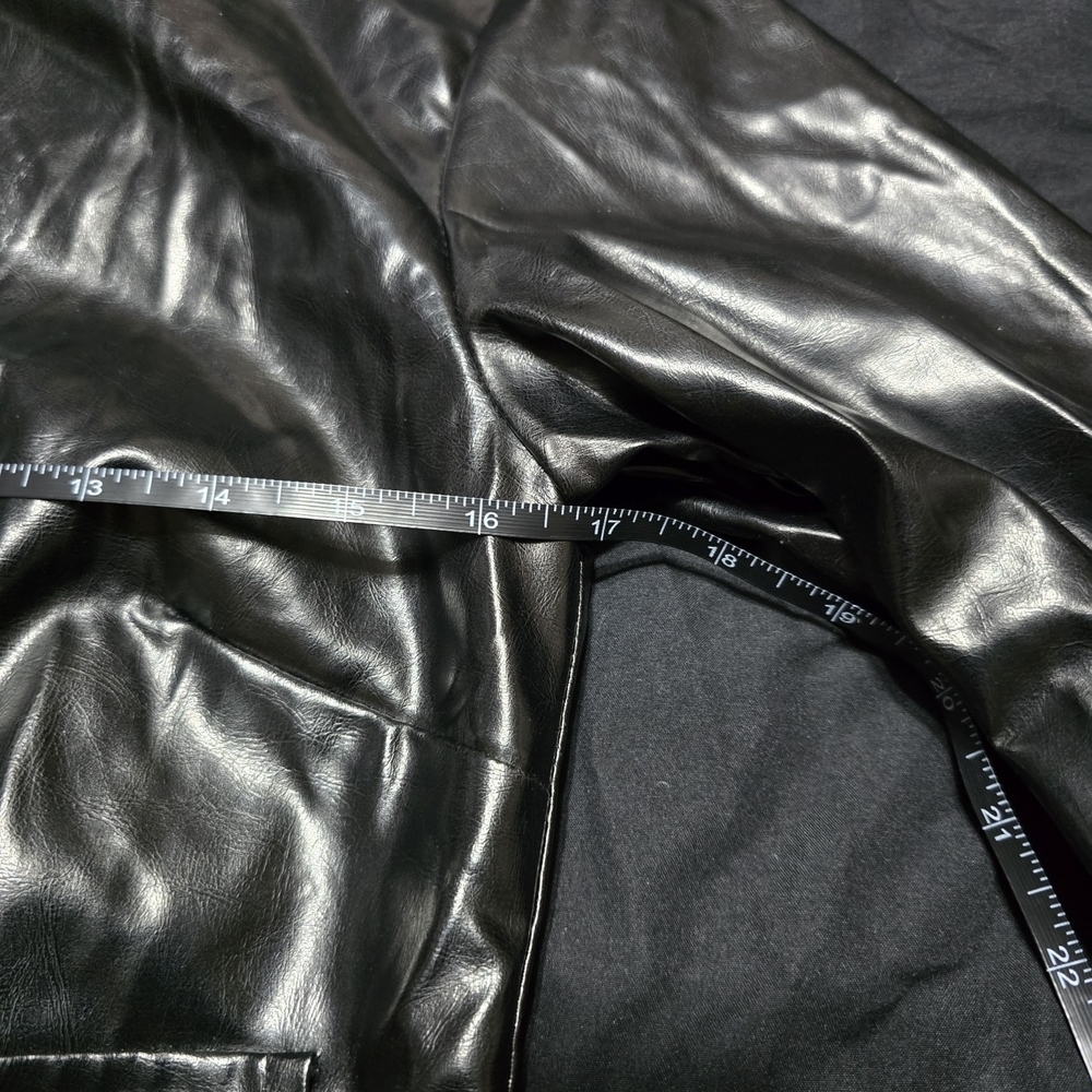 CHUCKY Black Faux Leather Jacket with Heart Patch - Picture 4 of 7